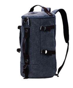 Mens Vintage Canvas Travel Duffel Bag - Grey