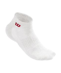 Men's Wilson Quarter White Socks - 3 Pairs (Size: 5.5 - 12.5)