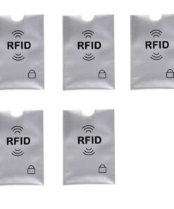 Meraki Allure- Aluminum Portable RFID Blocking Card Sleeves - Pack of 5