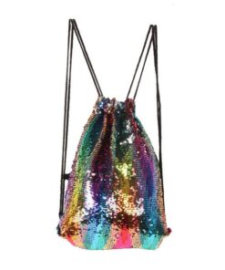 Mermaid Sequin Drawstring Bag Backpack