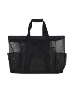 Mesh Beach Bags Large Beach Bag with Zipper Duffle Bag for Beach Supplies