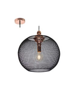 Mesh Pendant Matt Black/Copper E27 1x40w