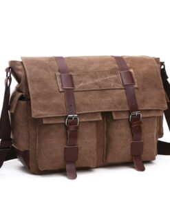 Messenger Bag Crossbody Casual Business Bag Shoulder Laptap Bag for Men - Coffee