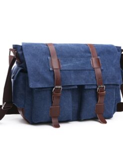 Messenger Bag Crossbody Casual Business Bag Shoulder Laptap Bag for Men - Dark Blue