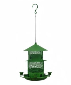 Metal Bird feeders Squirrel Proof Wild Bird Feedes for Outdoor 2-Tier Perch