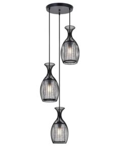 Metal Pendant with Funnel Geometric Pattern - DRLIGH198