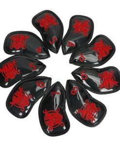 Michris Skull Iron Covers - Hook and Loop Iron Covers - Red - Red