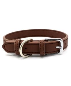 Microfiber Dog Collar - Classic Brown - Large