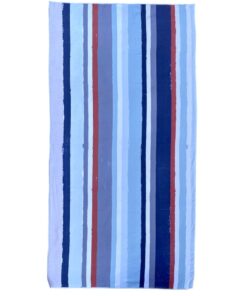 Microfibre Printed Beach Towel - Cotton Road - Blue, Red