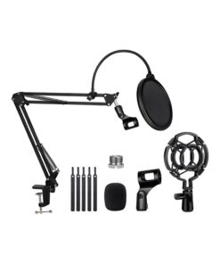 Microphone Stand Kit Adjustable Mic Suspension Boom Scissor Arm Stand Kit