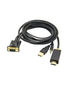 Microworld VGA (M)+Audio To HDMI (M) Converter- 1.8m