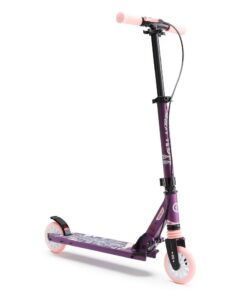 Mid 5 Kids' Scooter With Handlebar Brake And Suspension - Purple, Pink
