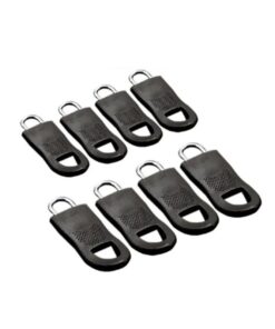 Mihuis Replacement Zipper Puller Repair Kit for Bags, Tents - Pack of 8 - Black