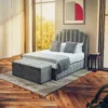 Milano Headboard & Bed Base, Grey