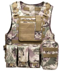 Military Army Airsoft Molle Combat Tactical Vest - CP Camo