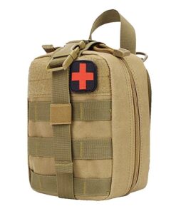 Military Molle Tactical First Aid Medical Bag - Tan