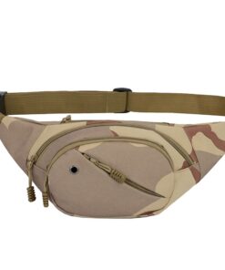Military Outdoor Travel Belly Waist Bum Bag - Camo