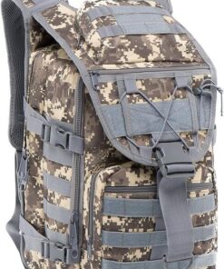Military Tactical Army Backpack 35L For Laptop,Camping, Hiking and Tracking - Digital Grey