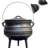 Minhaj - Cast Iron Potjie Pot Size 3 with 2 Silicone Gloves