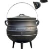 Minhaj - Cast Iron Potjie Pot Size 8 with 2 Silicone Gloves