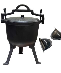 Minhaj - Cast Iron Pressure Cooker 10L with 2 Silicone Gloves