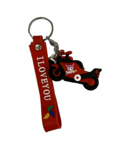Mini 3D Motorbike Key Ring - Red