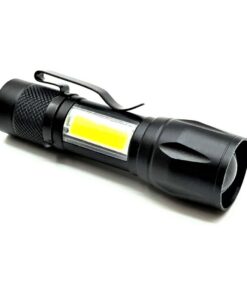 Mini Aluminium LED Flashlight USB Rechargeable Built-in Battery