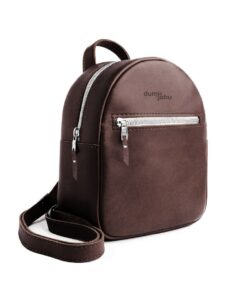 Mini Backpack Purse - Genuine Leather - Saddle