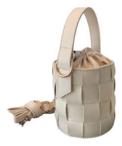Mini Braided Design Drawstring Bucket Bag