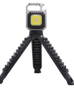 Mini COB LED Rechargeable 6 Mode Magnetic Keychain Light with Pulse Modes