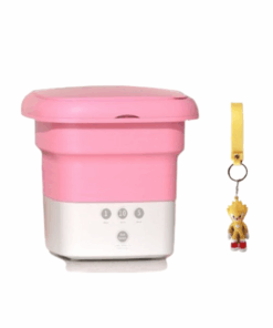Mini Folding Washing Machine for Camping/ Household - Pink