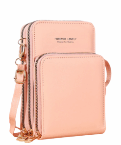 Mini Leather Crossbody Phone Sling Bag Shoulder Strap Wallet For Women - Light Brown