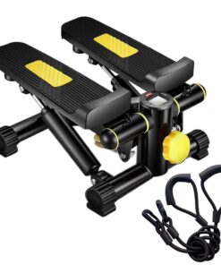 Mini Stepper Fitness Exercise Machine with Resistance Band for Home Workout