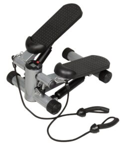 Mini Stepper Trainer Fitness  with Power Ropes  -Silver