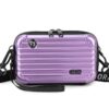 Mini Suitcase Makeup Cross Bag - Purple