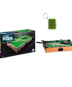 Mini Table Pool/Snooker Set-Compact and Portable Billiards Game & Key Ring