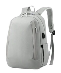 Minimalist Functional Medium Zipper Laptop Backpack - Grey