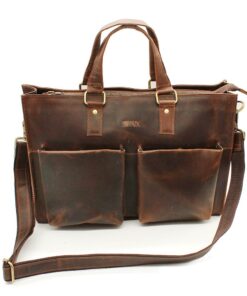 Minx Genuine Buffalo Leather Promenade Laptop Bag