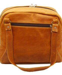 Minx Genuine Leather Ashley Handbag - Tan