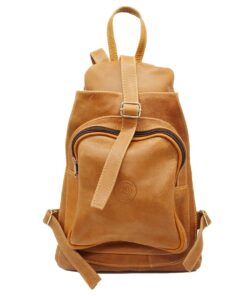 Minx Genuine Leather Ashton Backpack - Tan