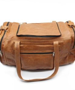 Minx Genuine Leather Bobby Square Duffle Bag