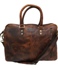 Minx Genuine Leather Capri Classic Laptop Bag