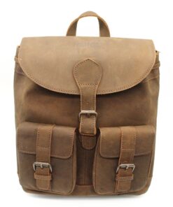 Minx Genuine Leather Finn Backpack Brown