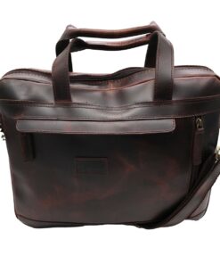 Minx Genuine Leather Java Journey Laptop Bag