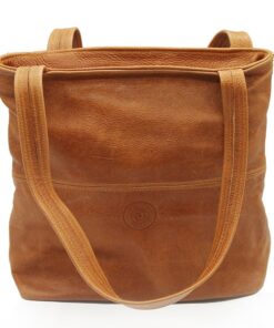 Minx Genuine Leather Justine Shoulder Handbag - Brown