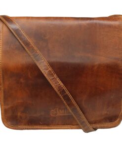 Minx Genuine Leather Messenger Hand Bag - Brown