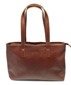 Minx Genuine Leather Miss Rosie Handbag - Brown