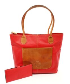 Minx - Genuine Leather Ruby Handbag and Wallet Combo