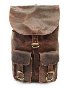 Minx Genuine Leather Sherri Backpack - Brown