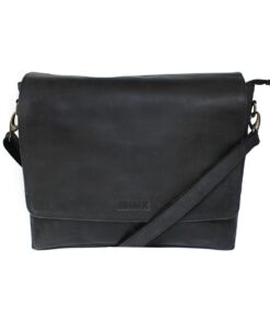 Minx Genuine Leather - Tahiti Laptop Bag - Black